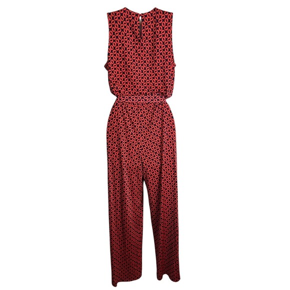 Nikki Nikki Poulos Surplice Wrap Front Wide Leg Jumpsuit  Size S  Jersey Knit - Picture 2 of 11